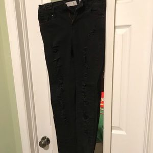 Black pants with rips